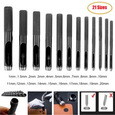 1X Black Hollow Hole Punch Tool DIY for Leather Wood Fabric Vinyl Plastic Crafts