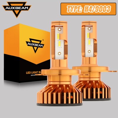 Auxbeam H4 9003 LED Headlight Bulbs for Honda Civic 1992-2013 High Lo Beam White