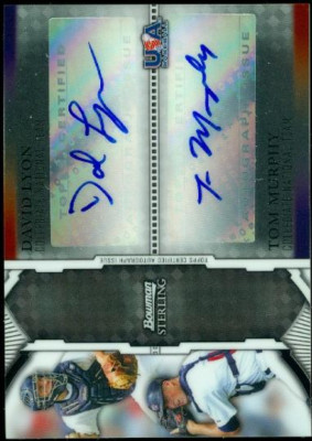 2011 Bowman Sterling Dual Autographs #LM David Lyon Tom Murphy #d/299 AUTO