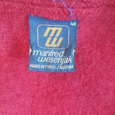 Manfred Wesenjak Blazer Jacket Wool Red Buttons Vintage Made In Austria Size 40
