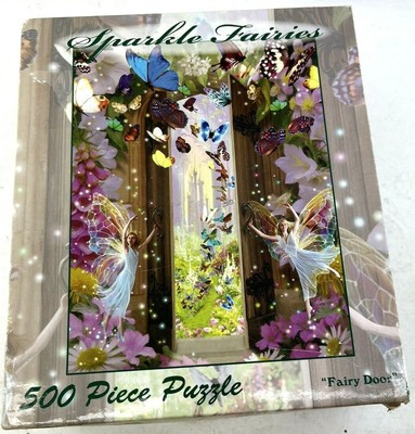 Garry Walton Fairy Door - 500 piece puzzle - sparkle fairies collection NIB