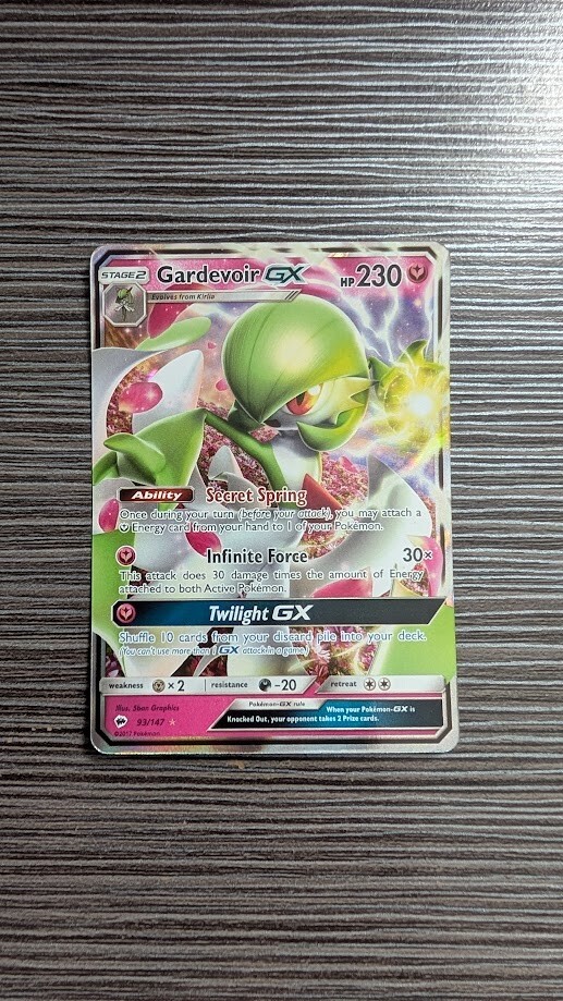 Gardevoir GX 93/147 Pokemon Sun & Moon Burning Shadows Ultra Rare Holo Card