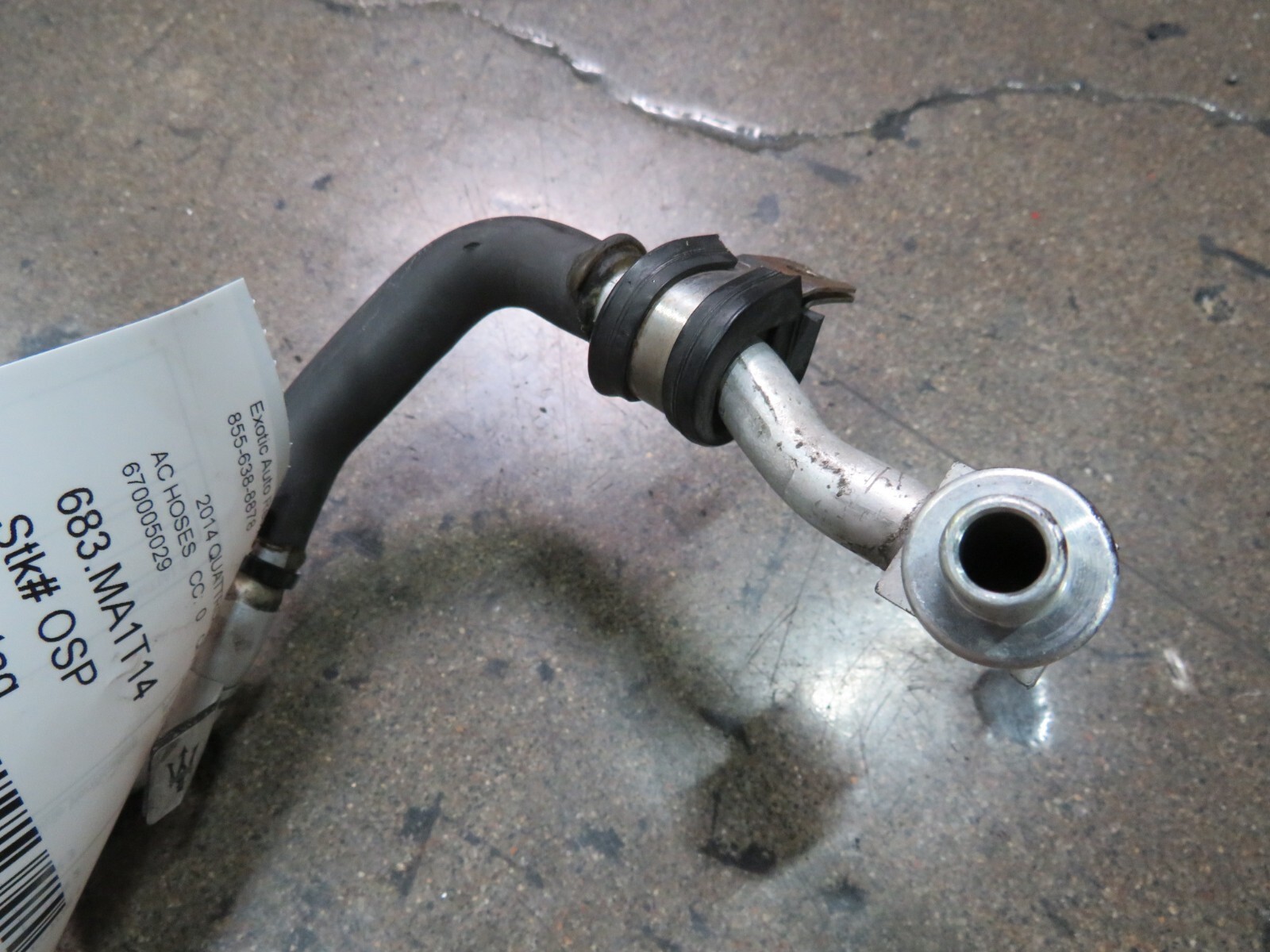 Maserati Quattroporte, Ghibli, A/C Hose, Used, P/N 670005029