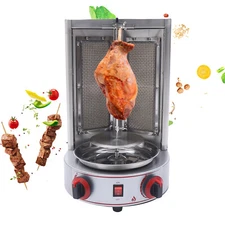 Gas Doner Kebab Gyro Grill Machine Vertical Broiler Rotisserie Spinning 110V NEW