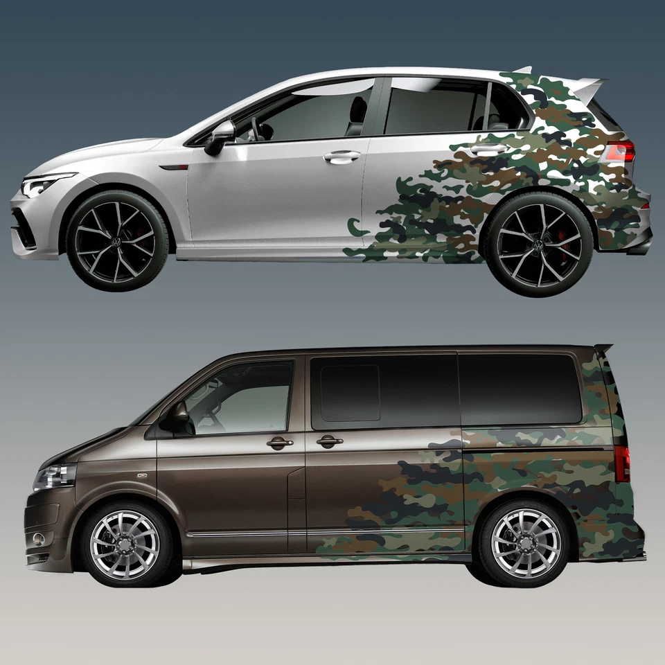 Auto Camouflage Aufkleber "Dunkelgrün" Tuning Seitenaufkleber Army RX048-04 - Bild 3 von 4