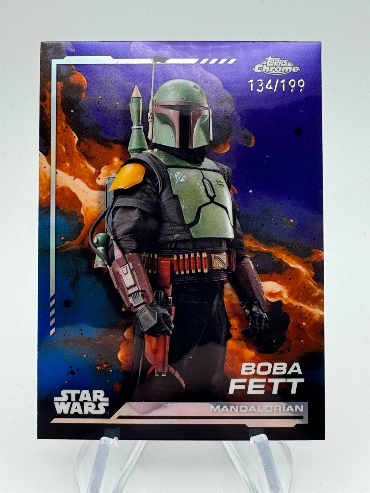 2024 Topps Chrome Star Wars BOBA FETT Kamino Aqua Refractor /199 #19