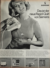 ORIGINAL REKLAME WERBUNG 1967  SIEMENS Mixer,...