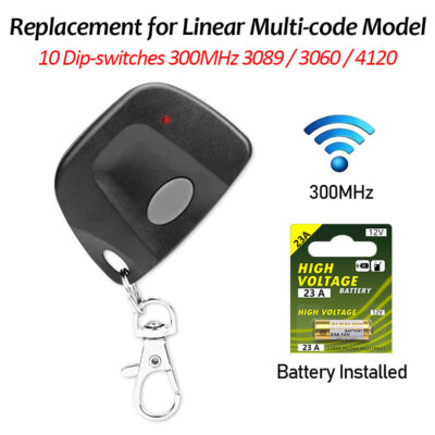 Multi-Code 3089 MultiCode 308911 for Linear MCS308911 Garage Gate Remote 300mhz