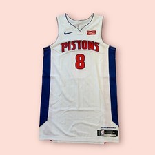 Nike NBA Detroit Pistons Wayne Ellington Game-Issued #8 White Jersey Size 48+6