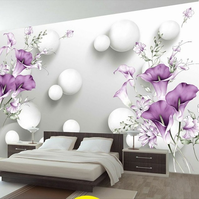 Bedroom Textile Wallpapers Floral 3d Wall Murals Covering Living Room