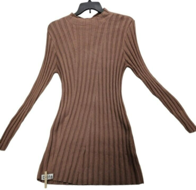 brown sweater dress short Shy Oversized Sweater Dress