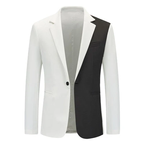Herren formelle Arbeit Blazer Jacke Business Freizeit ein Knopf schmale Passform Anzug Mantel Tops - Bild 9 von 25