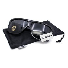 Kush Polarized Antiglare Flat Top Black Oversized Rectangle Gangster Sunglasses