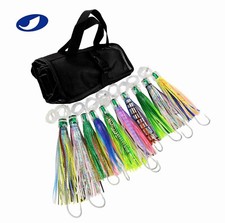 6IN/9INCH 10PCS  SET SALTWATER SKIRTS TROLLING LURES  OFFSHORE FISHING BAITS