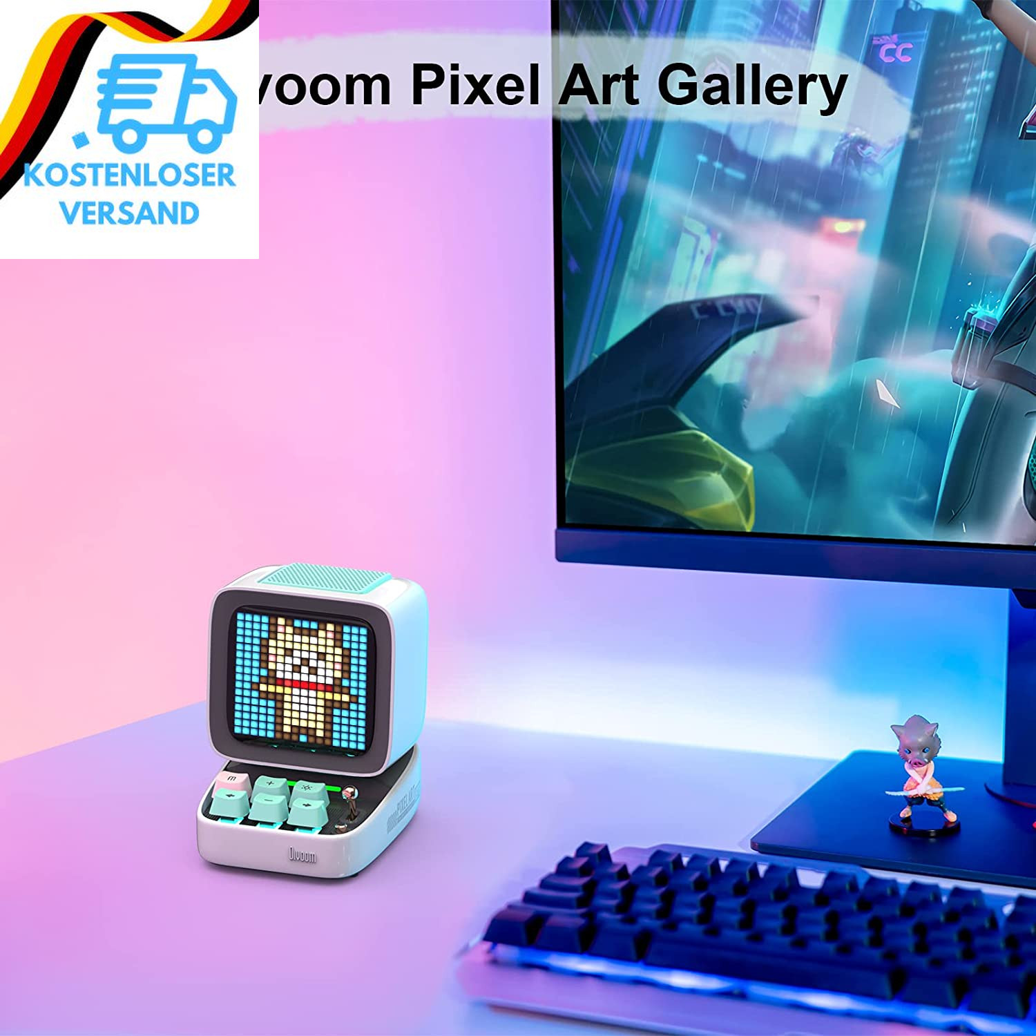 Thumbnail - Divoom Ditoo Pixel Art Led Tragbarer Bluetooth Lautsprecher, 256