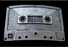 Belt Buckles Retro Music Tape Deck Recorder Cassette Boucle de Ceinture 