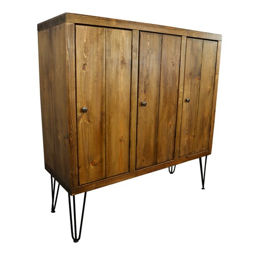 Storage Unit Sideboard TV Stand Solid Wood Furniture Reclaimed Timber Style - Picture 6 of 8