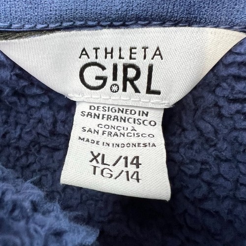 Athleta Hoodie Girl Extra Large Youth Sherpa Sweatshirt Pocket Run Gym Core Go - Picture 13 of 15