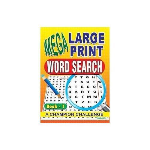 2 Pack Mega Large Print Word Search Books Adults Hard Travel Puzzle Activity - Picture 2 of 6