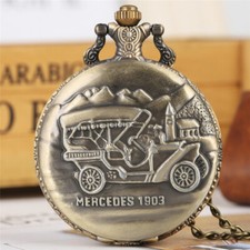 Steampunk Quartz Analog Pocket Watch with Necklace Pendant Chain for Women Men