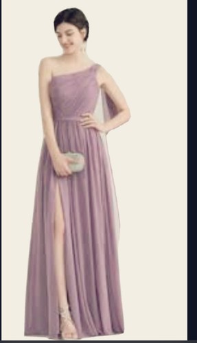 NWT BCBG MAXAZRIA ONE SHOULDER FRONT SLIT CHIFFON GOWN MAXI DRESS SZ 6 $400 - Picture 2 of 14