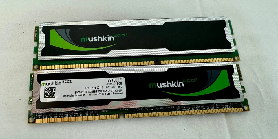Mushkin EC02 997030E (2x4 GB) 8GB PC3L-1280 11-11-11-28 135V Gaming PC Cards - Image 3 of 4