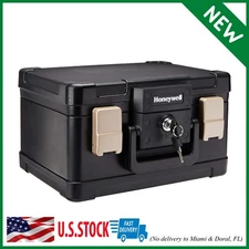 Fireproof Security Cash Safe Box Keyed Lock Chest Document Jewelry Money Storage