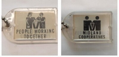 VTG MIDLAND FARM SEED MINNEAPOLIS MINNESOTA LENTICULAR KEYCHAIN FOB (RARE FIND)