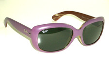 LADIES RAY BAN RB4101 JACKIE-OHH PURPLE G15 CRYSTAL LENS SUNGLASSES w/CASE MINT