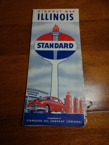 Lote 8 mapas de carreteras vintage de Estados Unidos estándar petróleo Golfo AAA FL GA AL IL MI 40s 50s - Imagen 6 de 23