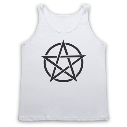 GOTHIC PENTAGRAM WITCHCRAFT MAGIC SYMBOL OCCULT LOGO ADULTS VEST TANK TOP - Picture 1 of 10