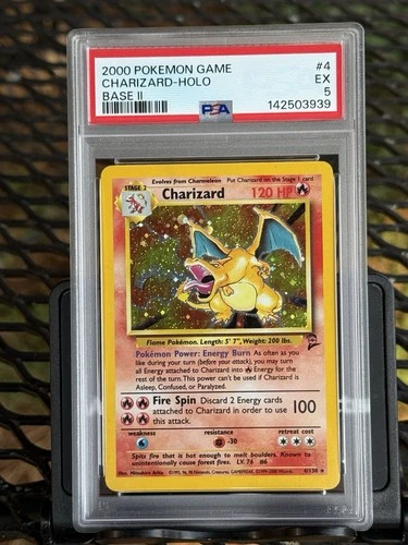 2000 Pokemon Game Base 2 #4 Charizard Holo  PSA 5