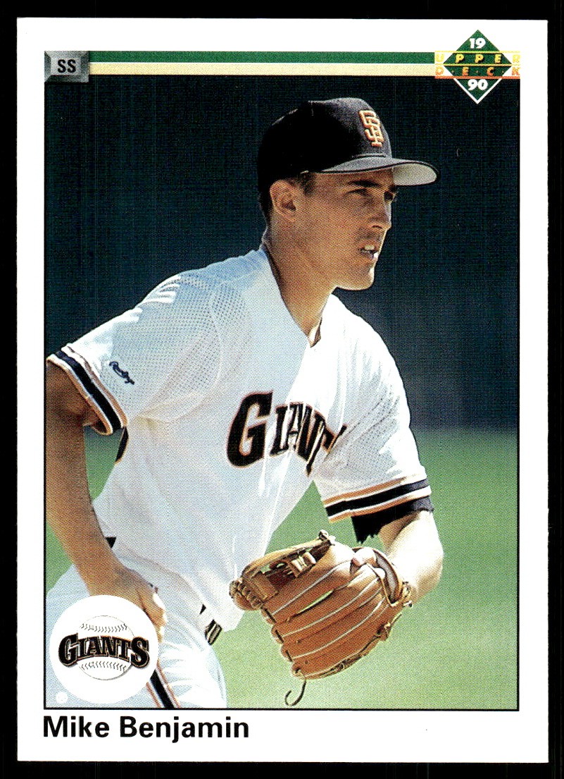 Mike Benjamin 1990 Upper Deck #750 Giants MLB READ FREE SHIPPING AutographDen