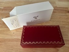 Must de Cartier Red Eyeglass Sunglass Box Case Vintage New with outer box