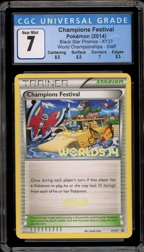 Pokemon Champions Festival STAFF 2014 World Championships Promo XY27 CGC 7
