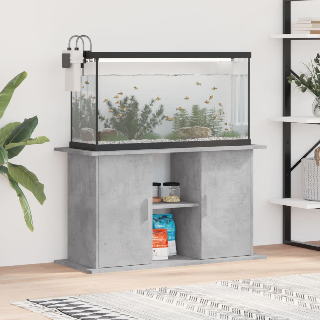 Mobile per Acquario 101x41x58 cm Grigio Cemento vidaXL - Design Loft