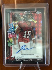 2025 Topps Chrome Football Jalen McMillan Future Stars Auto /10 #FSA-JMC Bucs