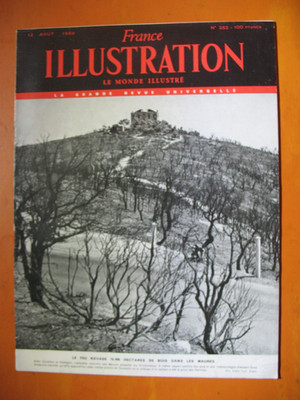 Frankreich Illustration 252 vom 13.08.1950 - Les Maures: 16.000 Hektar verbranntes Holz