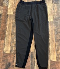 Everlane Black Pants Womens Jogger Sweatpants Pull On Ankle Zip Drawstring Med.