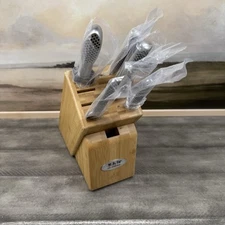 Williams Sonoma Global Classic Takashi Knife Wood Block Set/7 Damaged Block Read