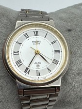 Vintage Men's Seiko ALBA Proceed Y974-6A20 Silver Tone Quartz Watch New Battery