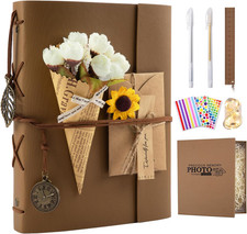 Scrapbook Photo Album 100 Pages, 60 Page Self Adhesive 40 Page Kraft Paper DIY P