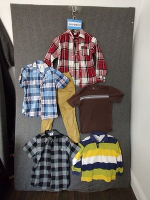 Assorted Brands Boys 6-Pack Short + Long Sleeve Dress Shirts + Polo + Pants S