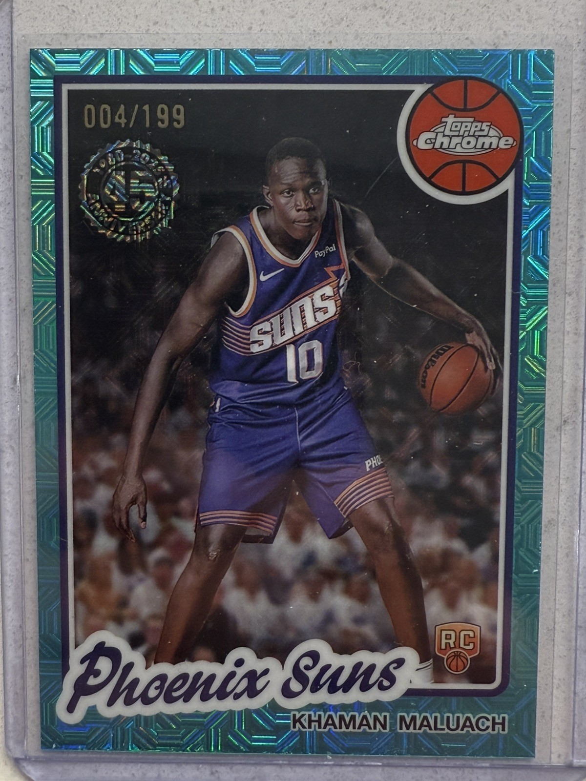 KHAMAN MALUACH 2025-26 TOPPS CHROME SILVER PACK ROOKIE 1980 AQUA /199