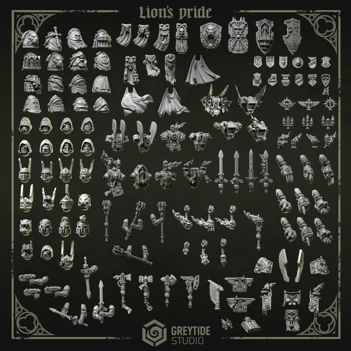 Greytide Studio Lion's Pride Pack accessoires d'artisanat en résine HD pour wargame