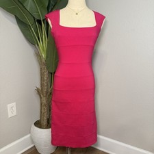 Guess by Marciano Women’s Hot Pink Bodycon Bandage Dress Size Small Rayon Nylon