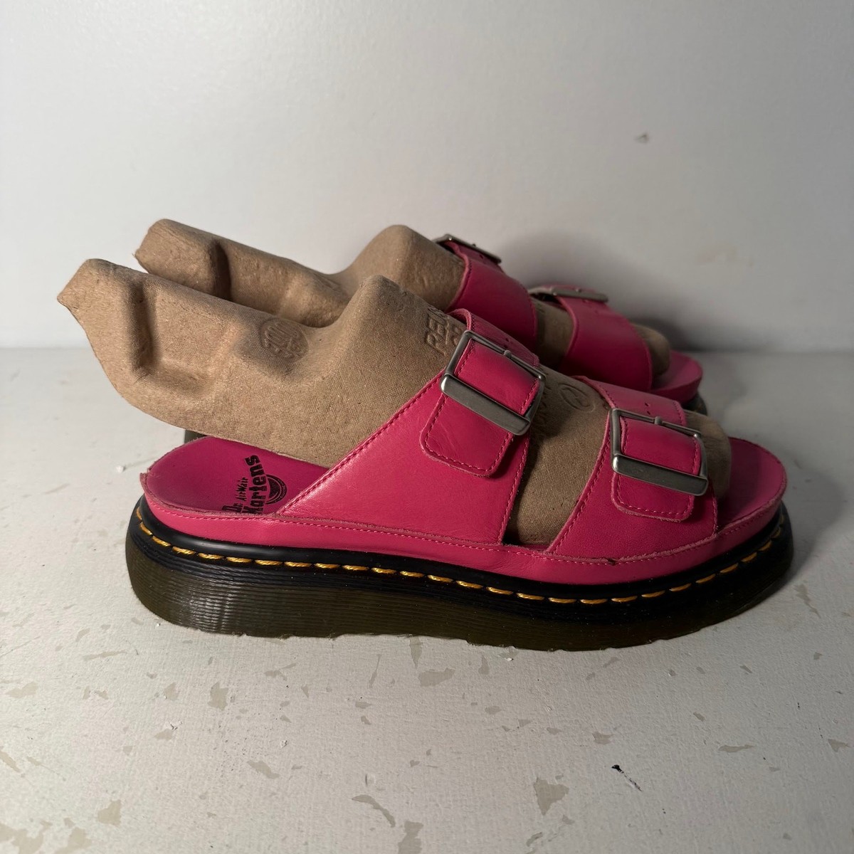 Dr Martens Pink Josef Nubuck Leather Sandals Grunge Goth Womens 8 US Doc Martens View 2