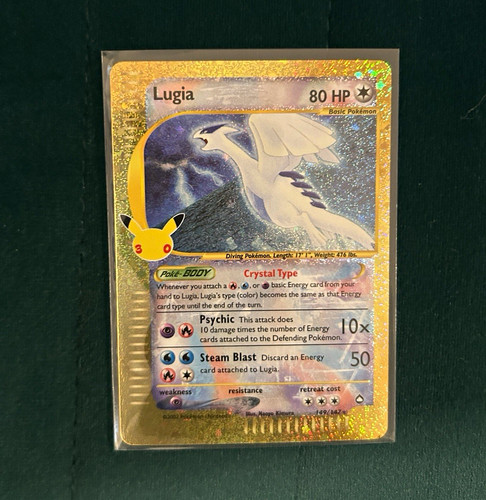 Lugia 149/147 Gold Crystal Holo 30th Celebration Classic Collection Pokemon NM