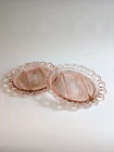 Two Vintage Hocking Glass "Old Colony" Pink Depression Glass Relish Plate