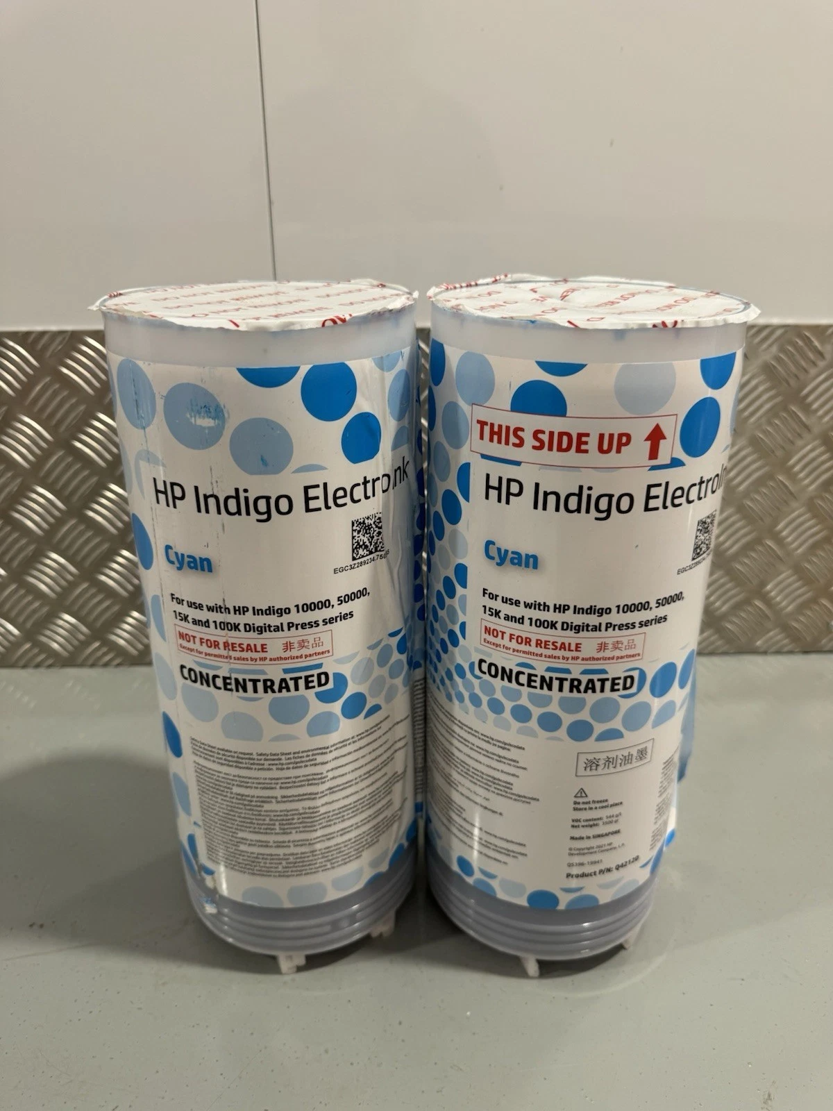 2x Genuine HP Indigo Electroink Inks 10000 50000 Q4212D Brand New 5